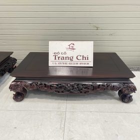 Bàn Trà Chân Qùy Chạm Sen Vịt