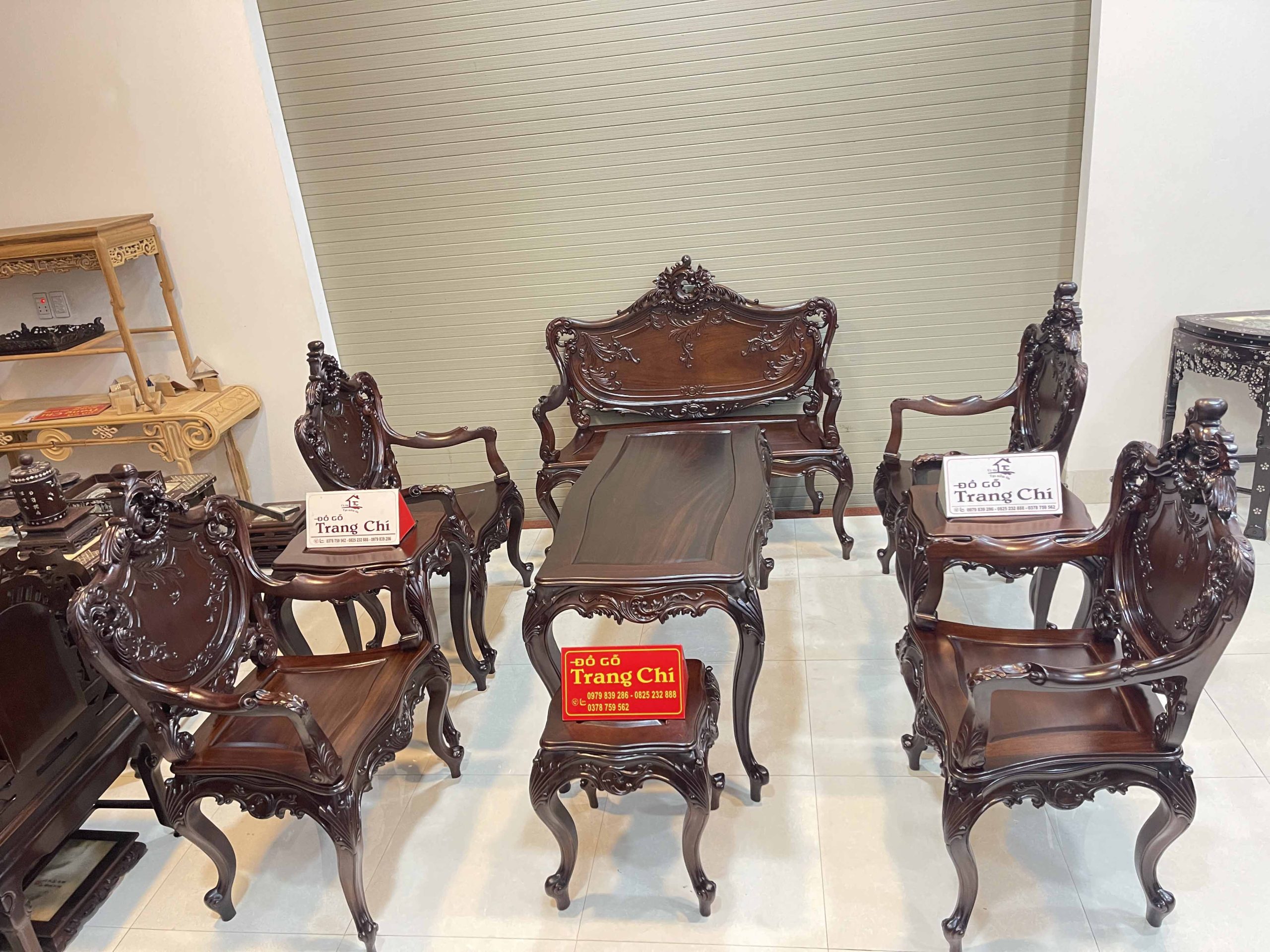 Bộ Ghế Louis Chạm 2 Mặt (41) Bộ Ghế Louis Chạm 2 Mặt