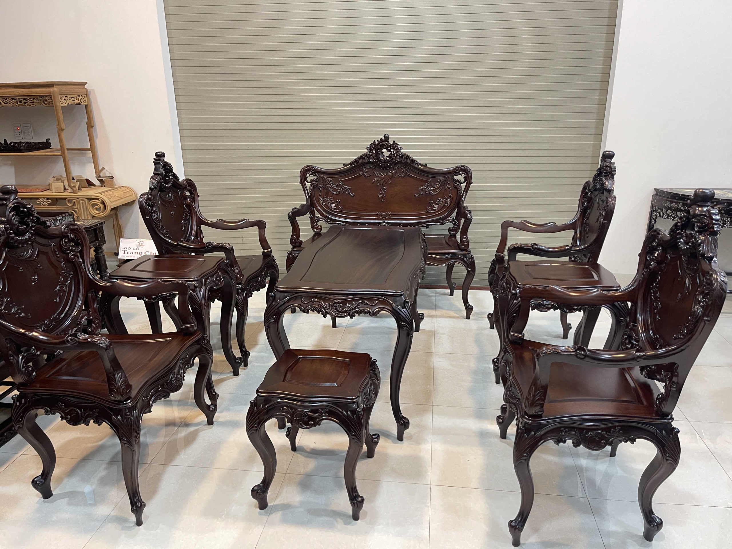 Bộ Ghế Louis Chạm 2 Mặt (42) Bộ Ghế Louis Chạm 2 Mặt