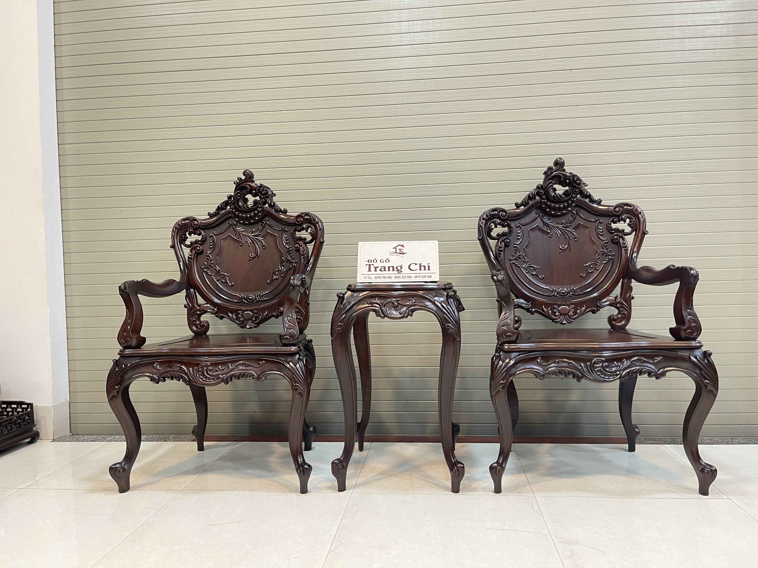 Bộ Ghế Louis Chạm 2 Mặt (57) Bộ Ghế Louis Chạm 2 Mặt