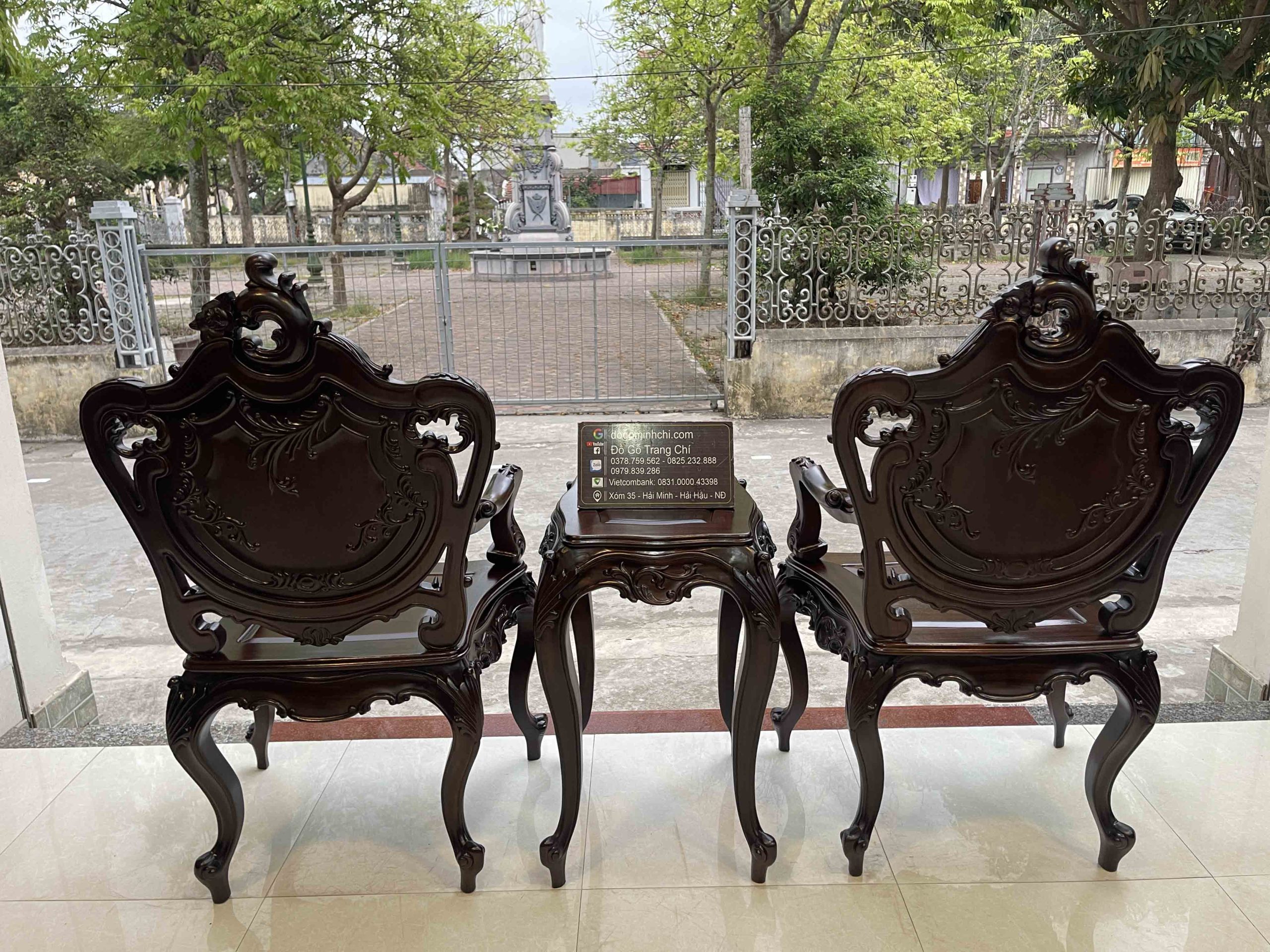 Bộ Ghế Louis Chạm 2 Mặt (58) Bộ Ghế Louis Chạm 2 Mặt