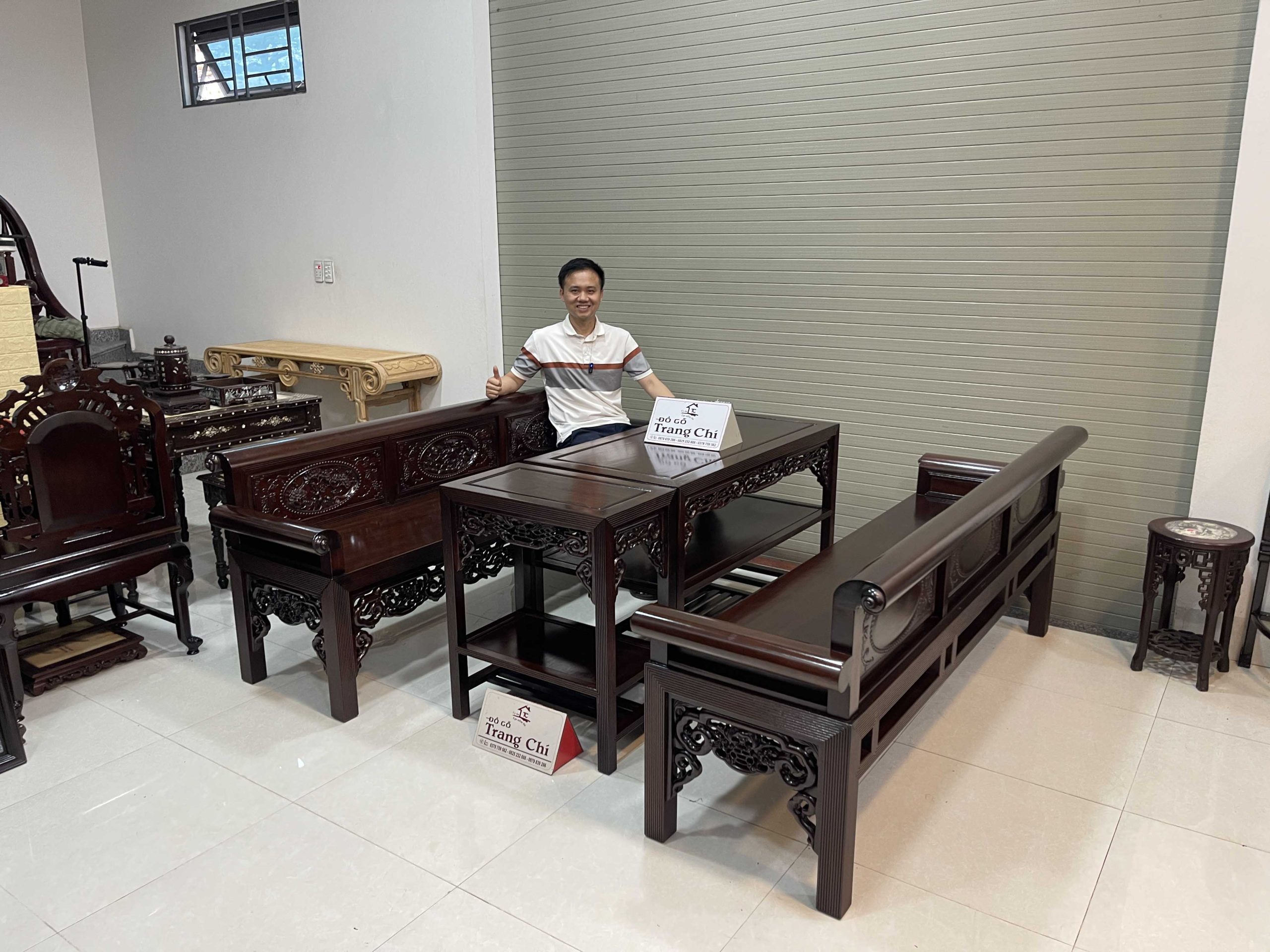 Bộ Trường Kỷ Vai Cuốn Gồm 4 Món (47) Bộ Trường Kỷ Vai Cuốn Gồm 4 Món
