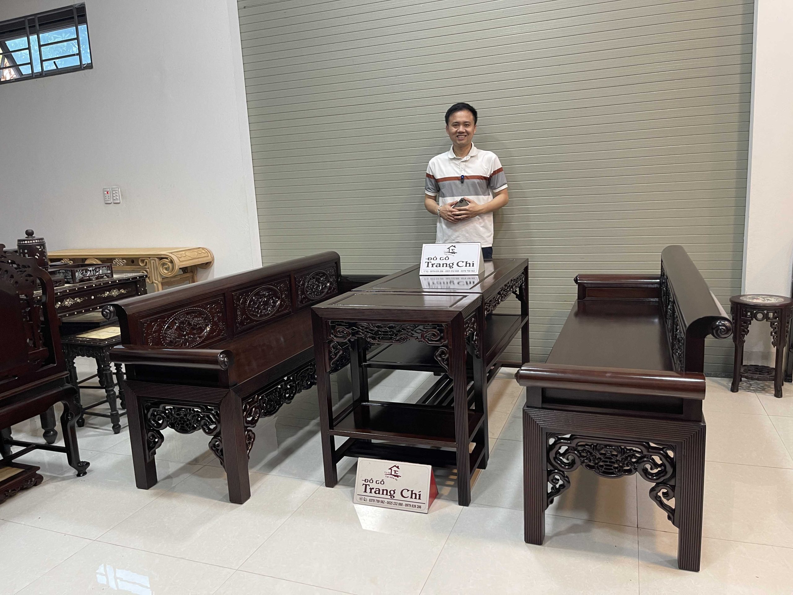 Bộ Trường Kỷ Vai Cuốn Gồm 4 Món