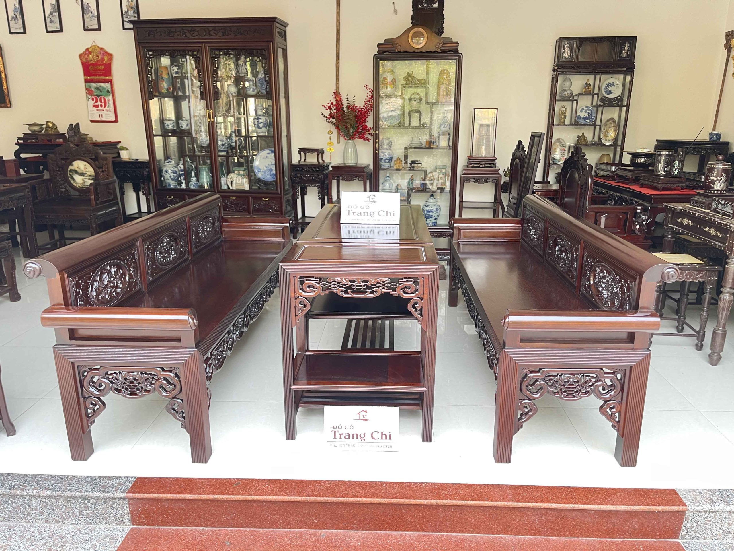 Bộ Trường Kỷ Vai Cuốn Gồm 4 Món