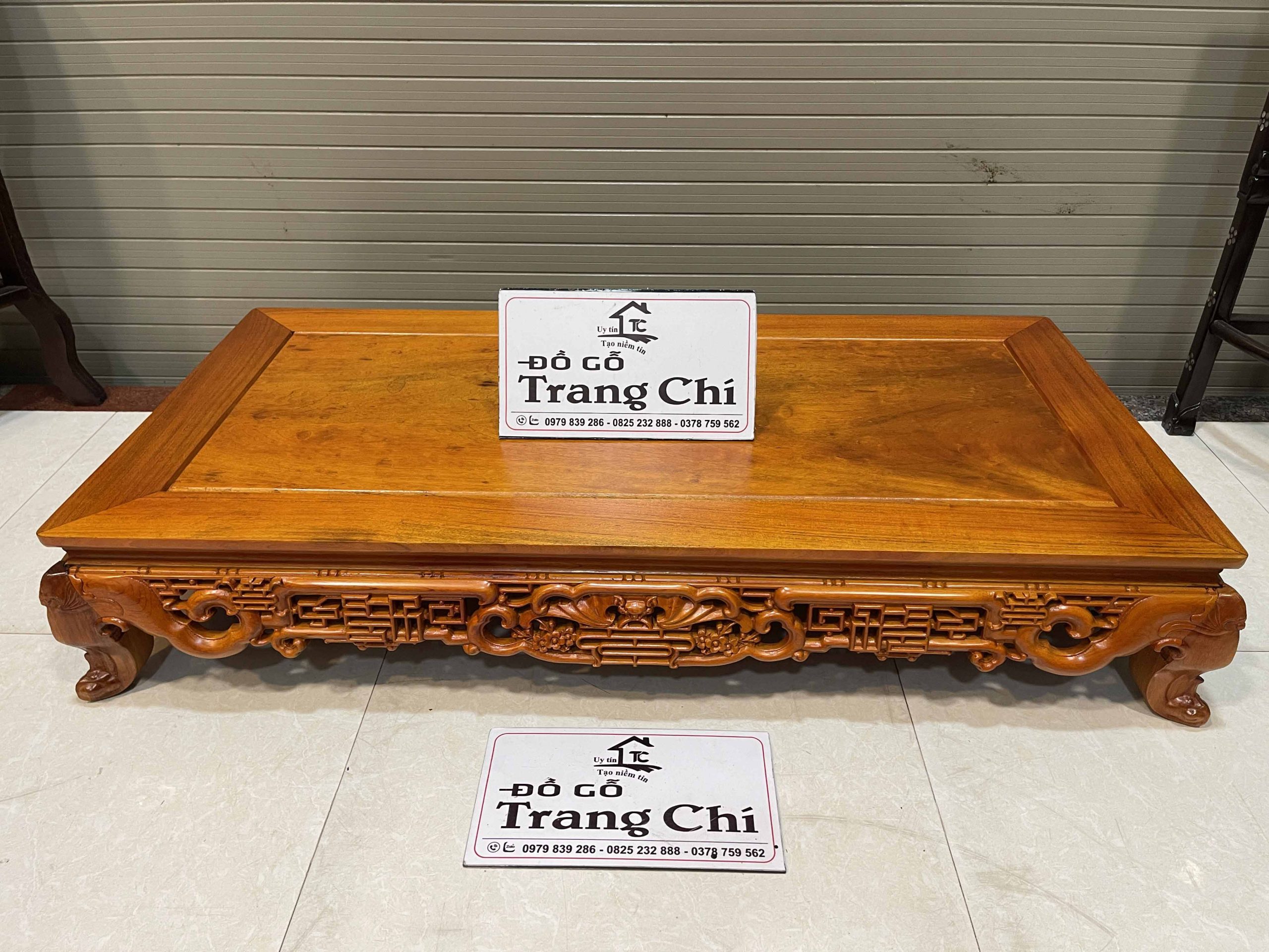 Bàn Trà Ngũ Phúc Chân Qùy 120 x 60 cm