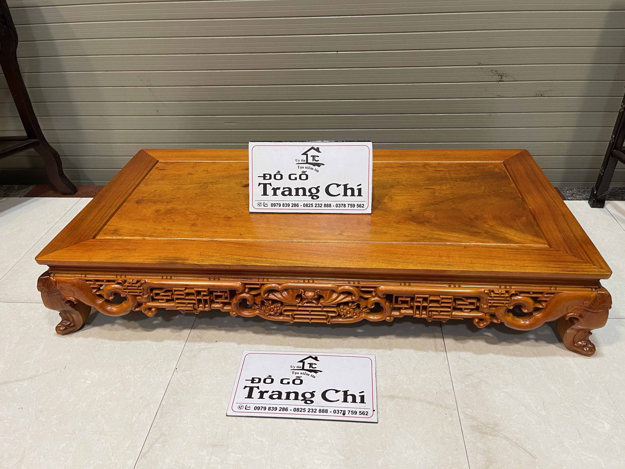 Bàn Trà Ngũ Phúc Chân Qùy 120 x 60 cm