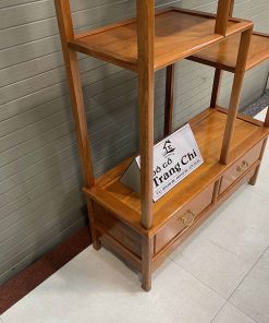 Kệ Bày Đồ Trơn Gỗ Gụ Màu Sáng