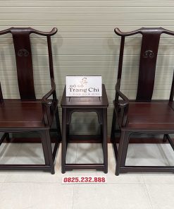 Bộ Ghế Tai Quan 3 Món Gỗ Gụ