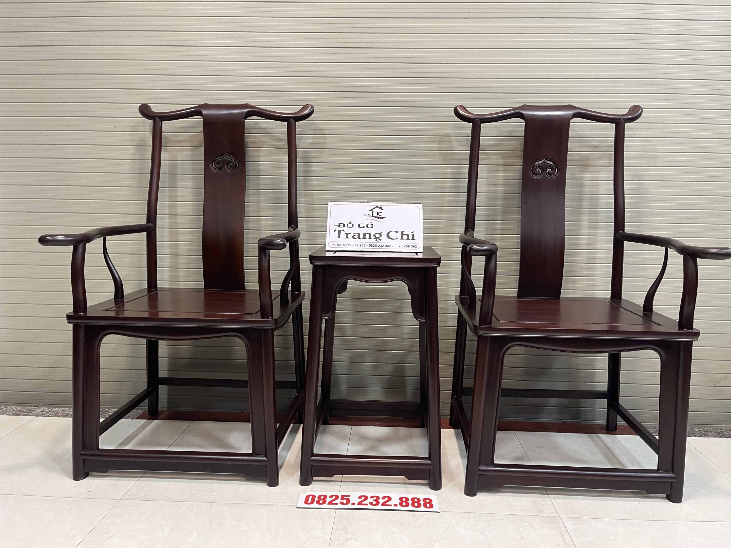 Bộ Ghế Tai Quan 3 Món Gỗ Gụ (15) Bộ Ghế Tai Quan 3 Món Gỗ Gụ