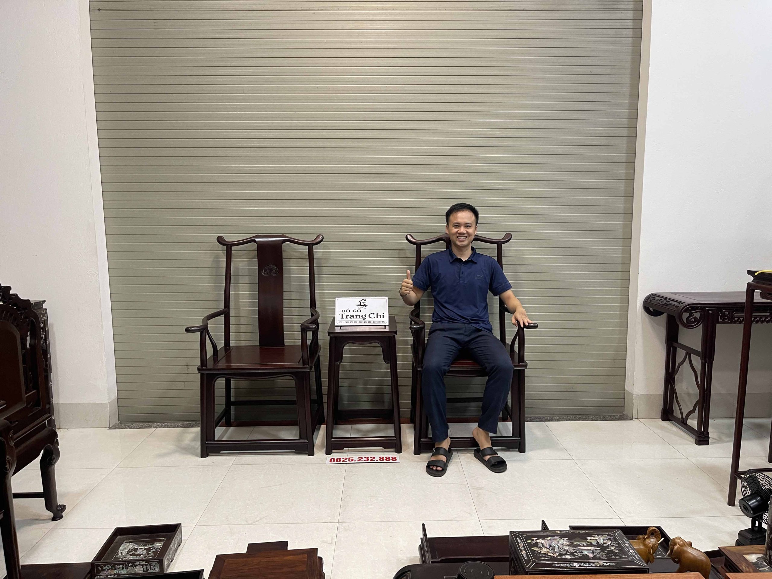 Bộ Ghế Tai Quan 3 Món Gỗ Gụ (17) Bộ Ghế Tai Quan 3 Món Gỗ Gụ