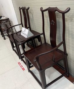 Bộ Ghế Tai Quan 3 Món Gỗ Gụ