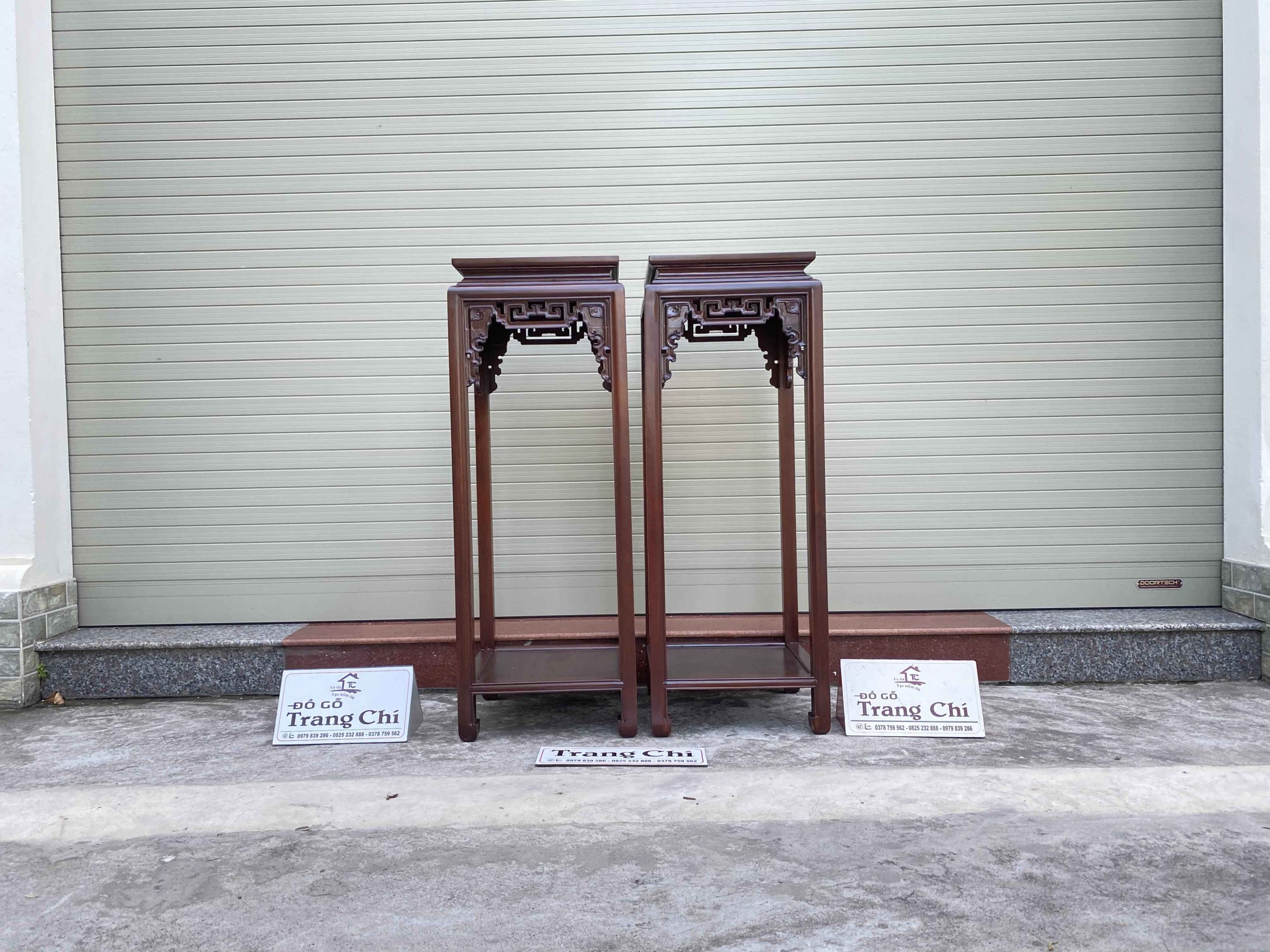 Cặp Đôn Triện Vuông Cao 107 x Mặt 36,5 Cm