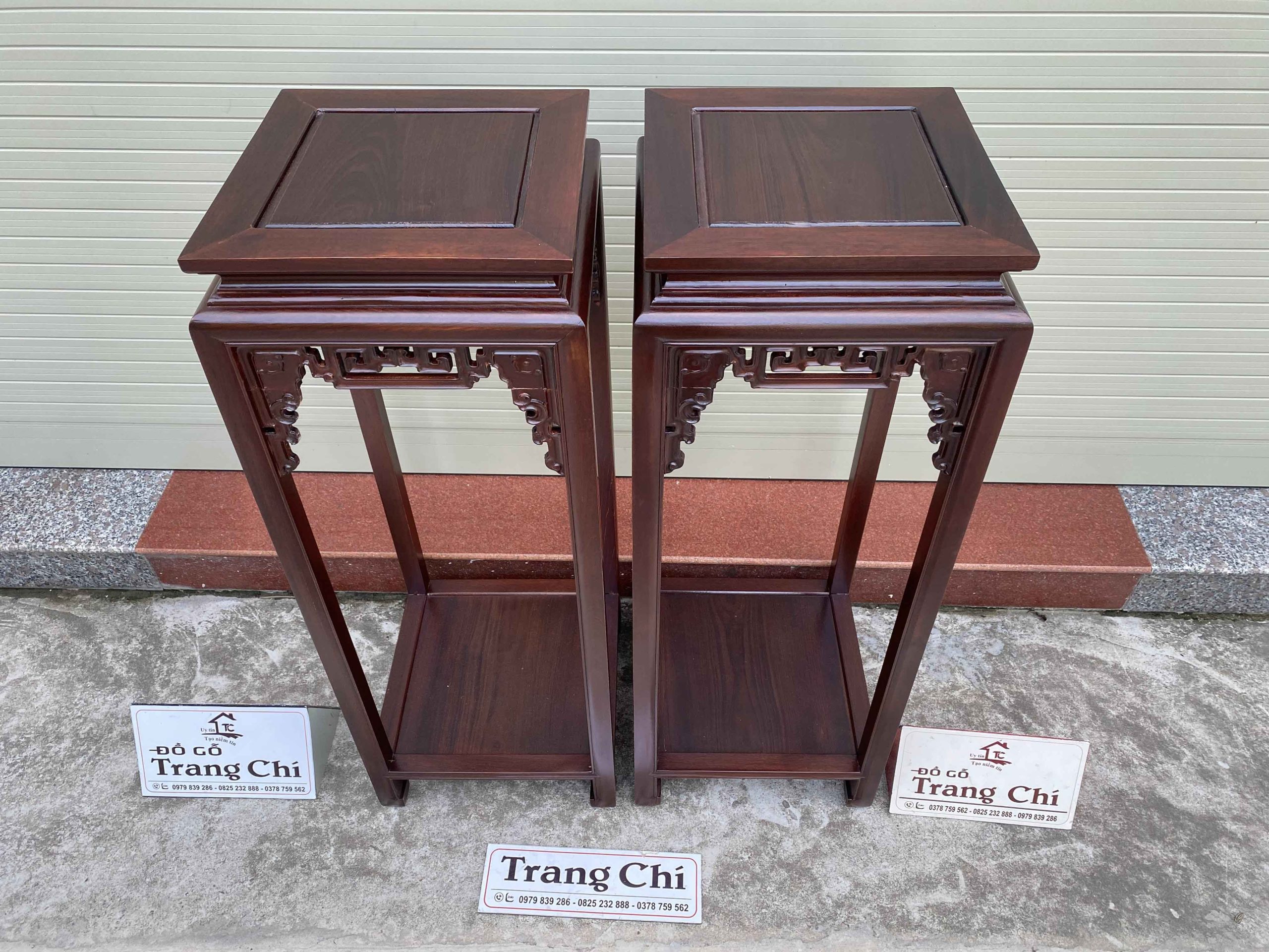 Cặp Đôn Triện Vuông Cao 107 x Mặt 36,5 Cm