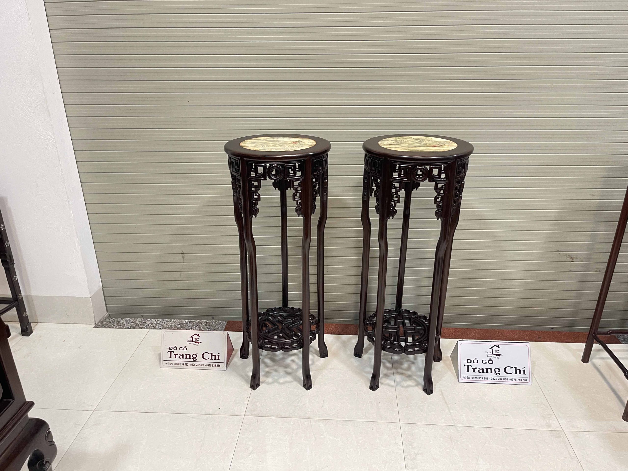 Cặp Đôn Tròn Triện Cao 100 Đường Kính 39,5 cm 