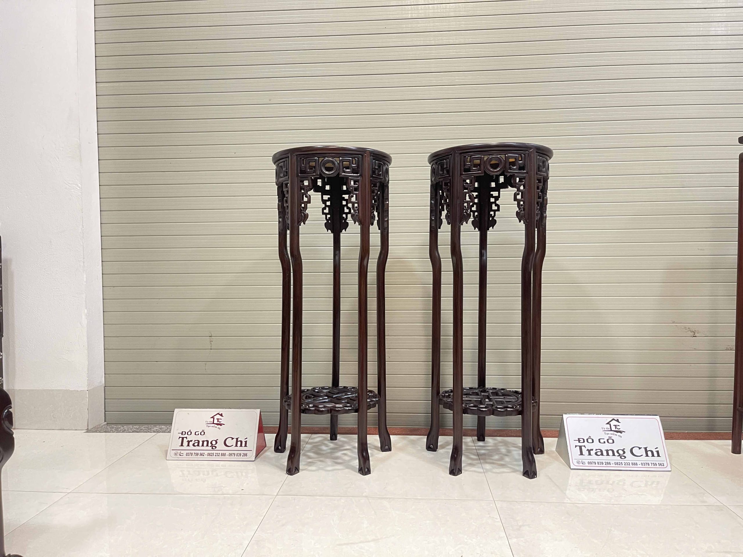 Cặp Đôn Tròn Triện Cao 100 Đường Kính 39,5 cm 