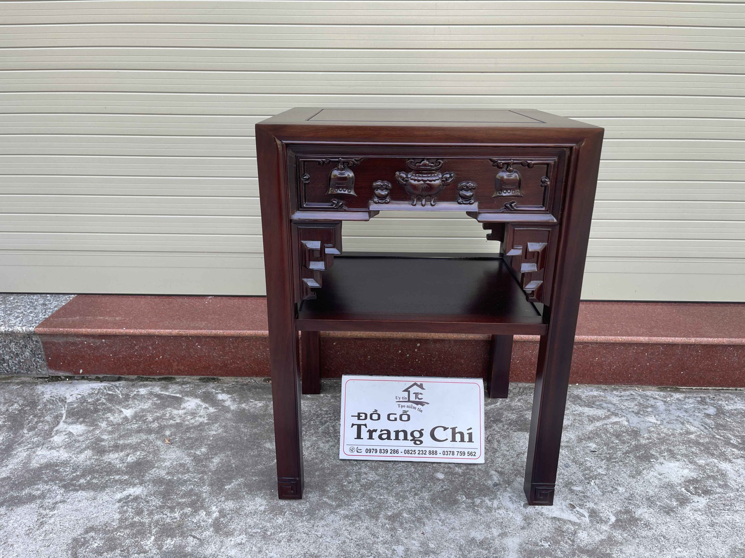 Mẫu Đôn Gỗ Gụ Chạm Cổ Đồ (15)