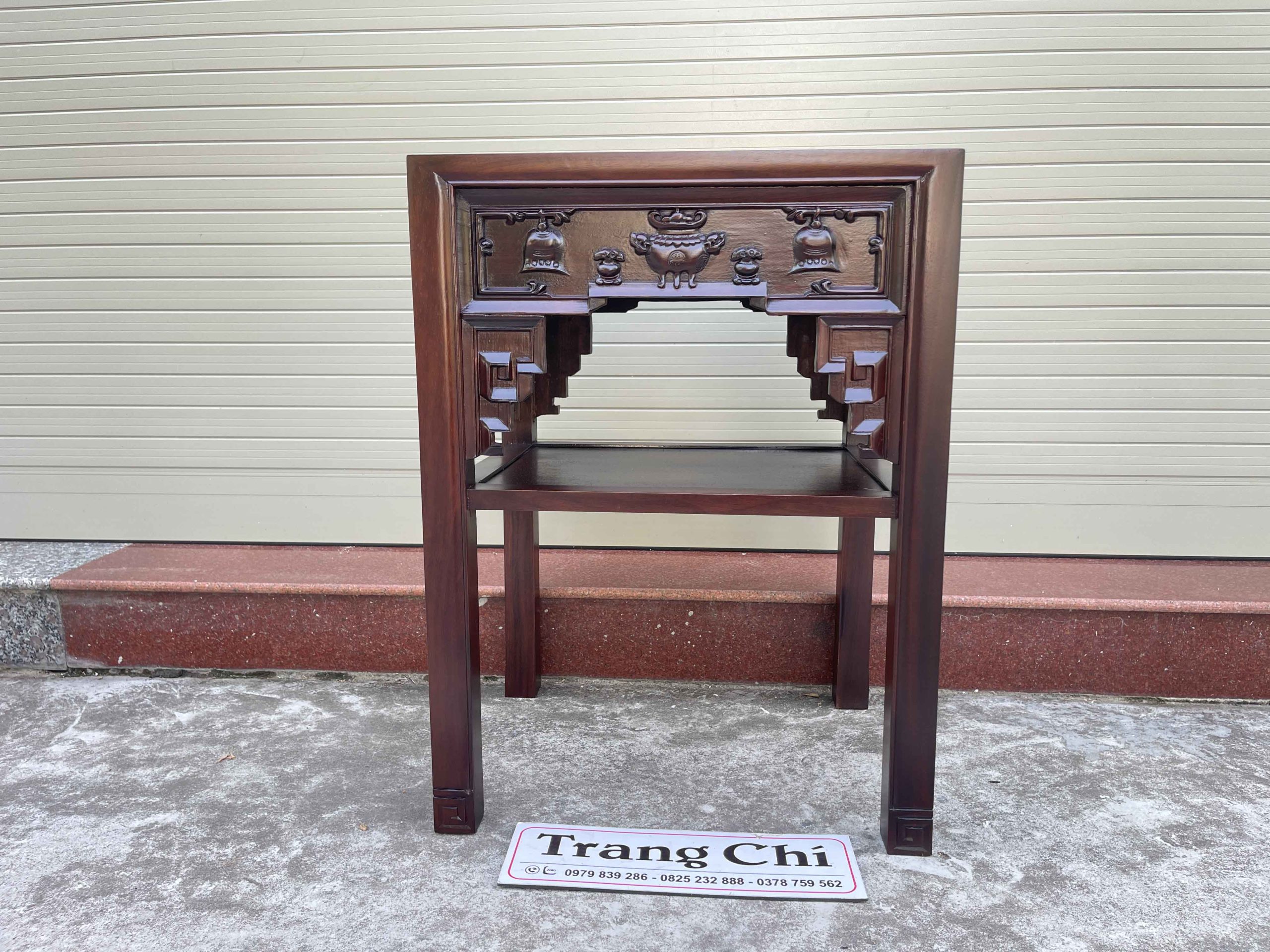 Mẫu Đôn Gỗ Gụ Chạm Cổ Đồ