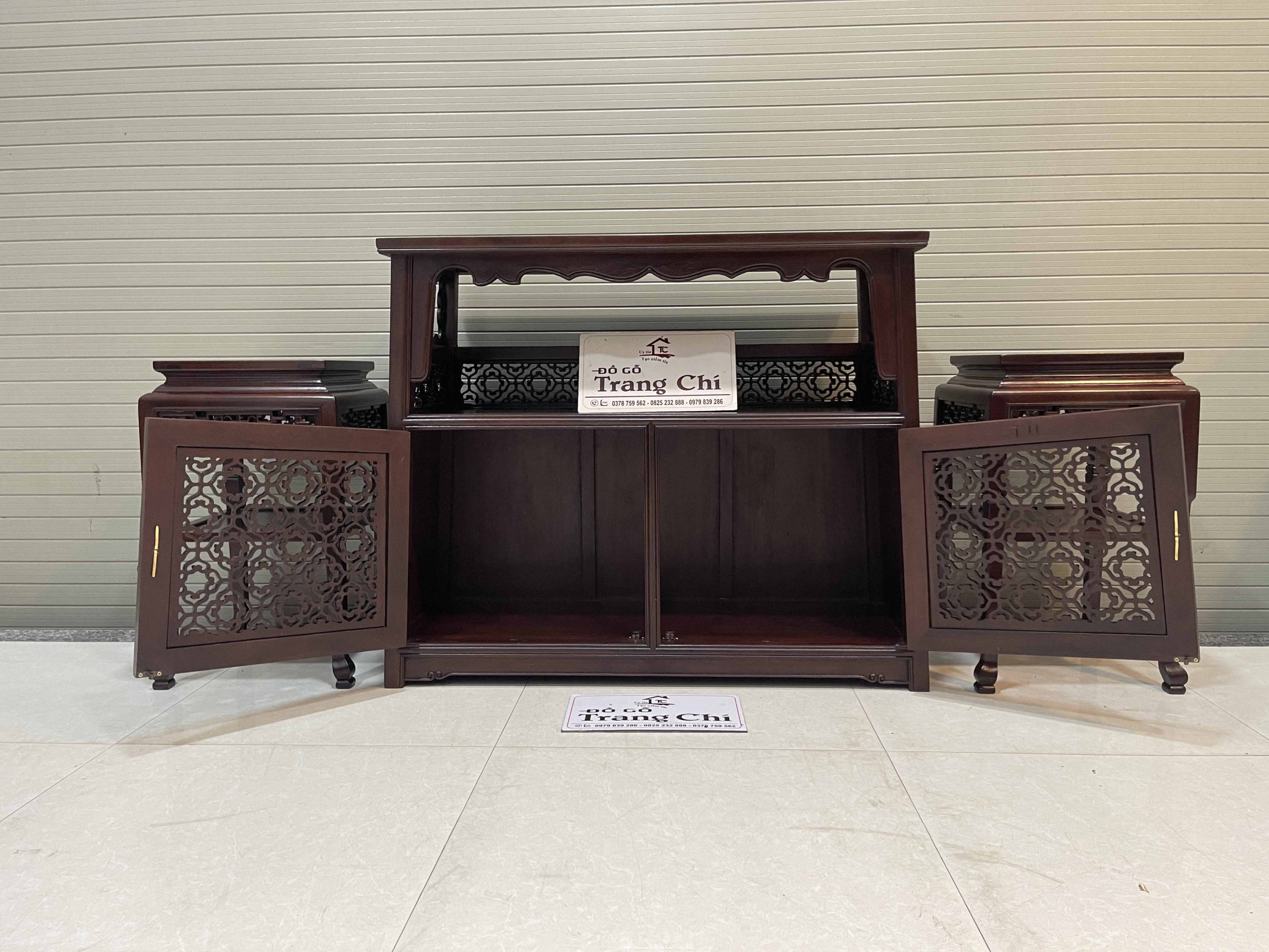 Bộ Bàn Chữ A Và Đôn Bày Đồ