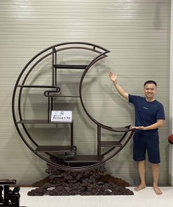 Kệ Bày Đồ Vầng Trăng Khuyết Gỗ Gụ