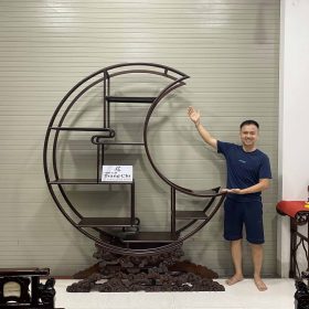 Kệ Bày Đồ Vầng Trăng Khuyết Gỗ Gụ