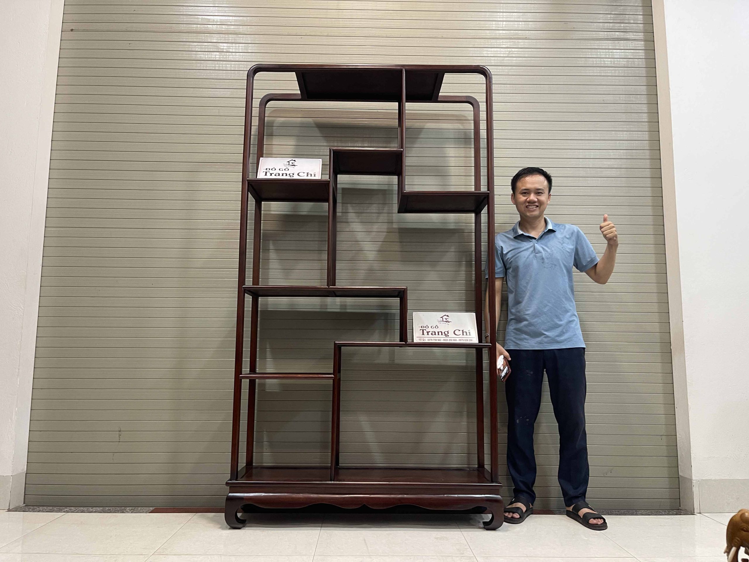 Mẫu Kệ Bày Đồ Gỗ Gụ 211 x 119 x 36 Cm (20) Mẫu Kệ Bày Đồ Gỗ Gụ 211 x 119 x 36 Cm