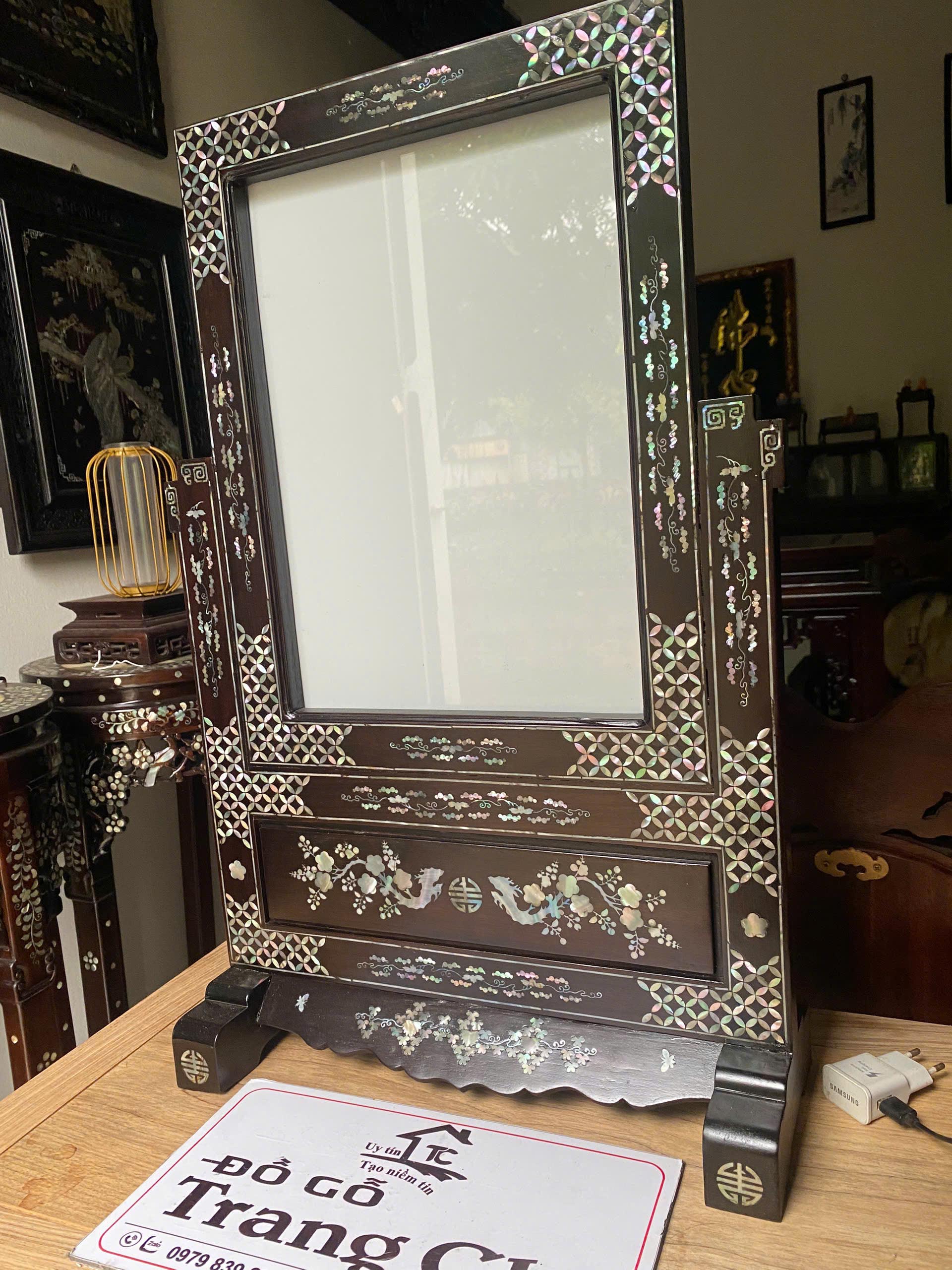 Mẫu Khám Ảnh Khảm Cẩn Ốc Gỗ Gụ (3) Mẫu Khám Ảnh Khảm Cẩn Ốc Gỗ Gụ
