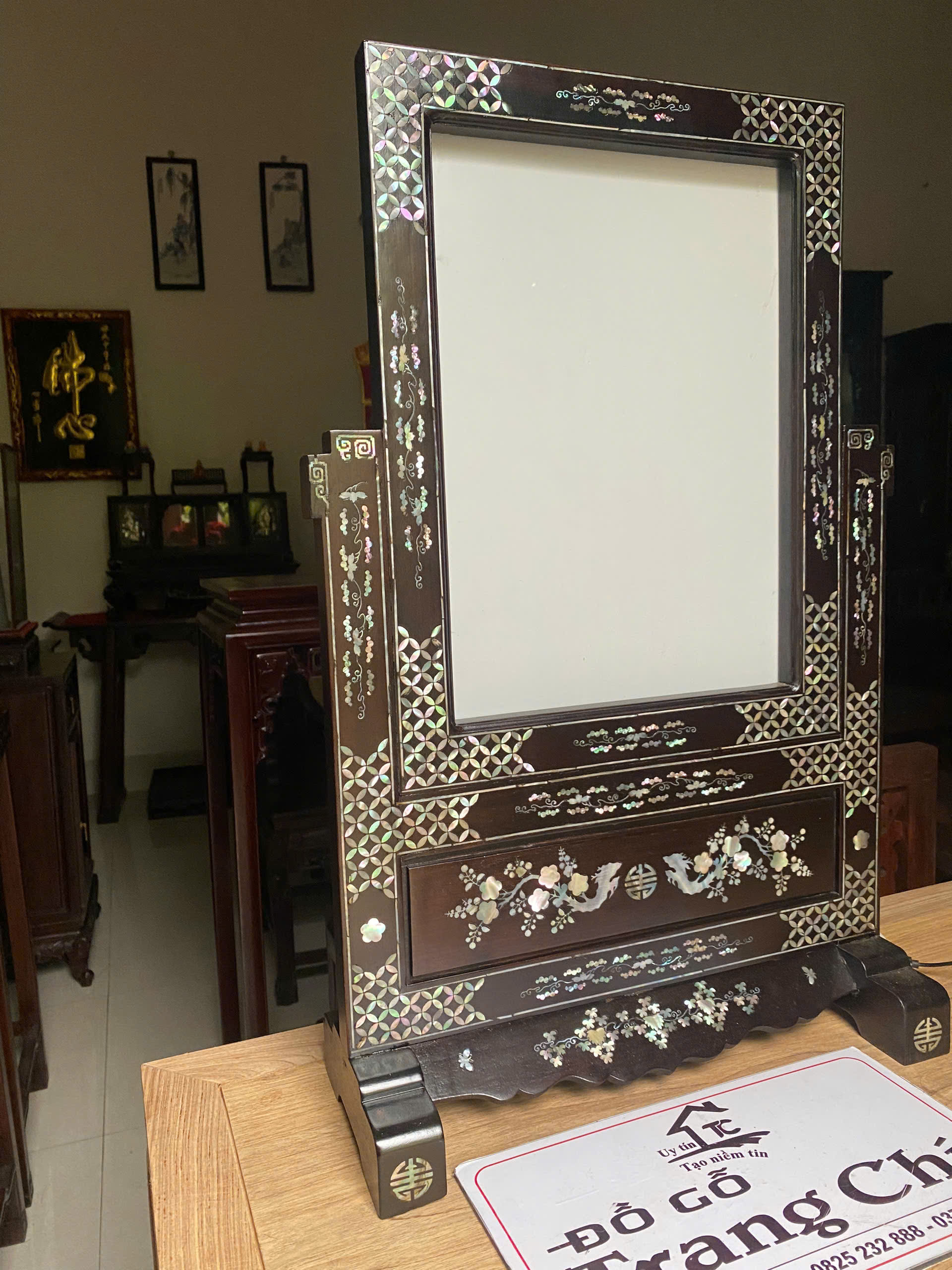Mẫu Khám Ảnh Khảm Cẩn Ốc Gỗ Gụ