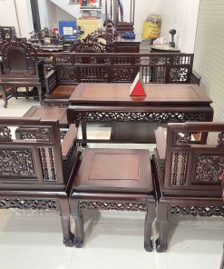 Trường Kỷ Song Tiện 1 Đoản 2 Ghế Đơn 1 Bàn 2 Đôn