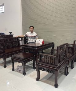 Trường Kỷ Song Tiện 1 Đoản 2 Ghế Đơn 1 Bàn 2 Đôn