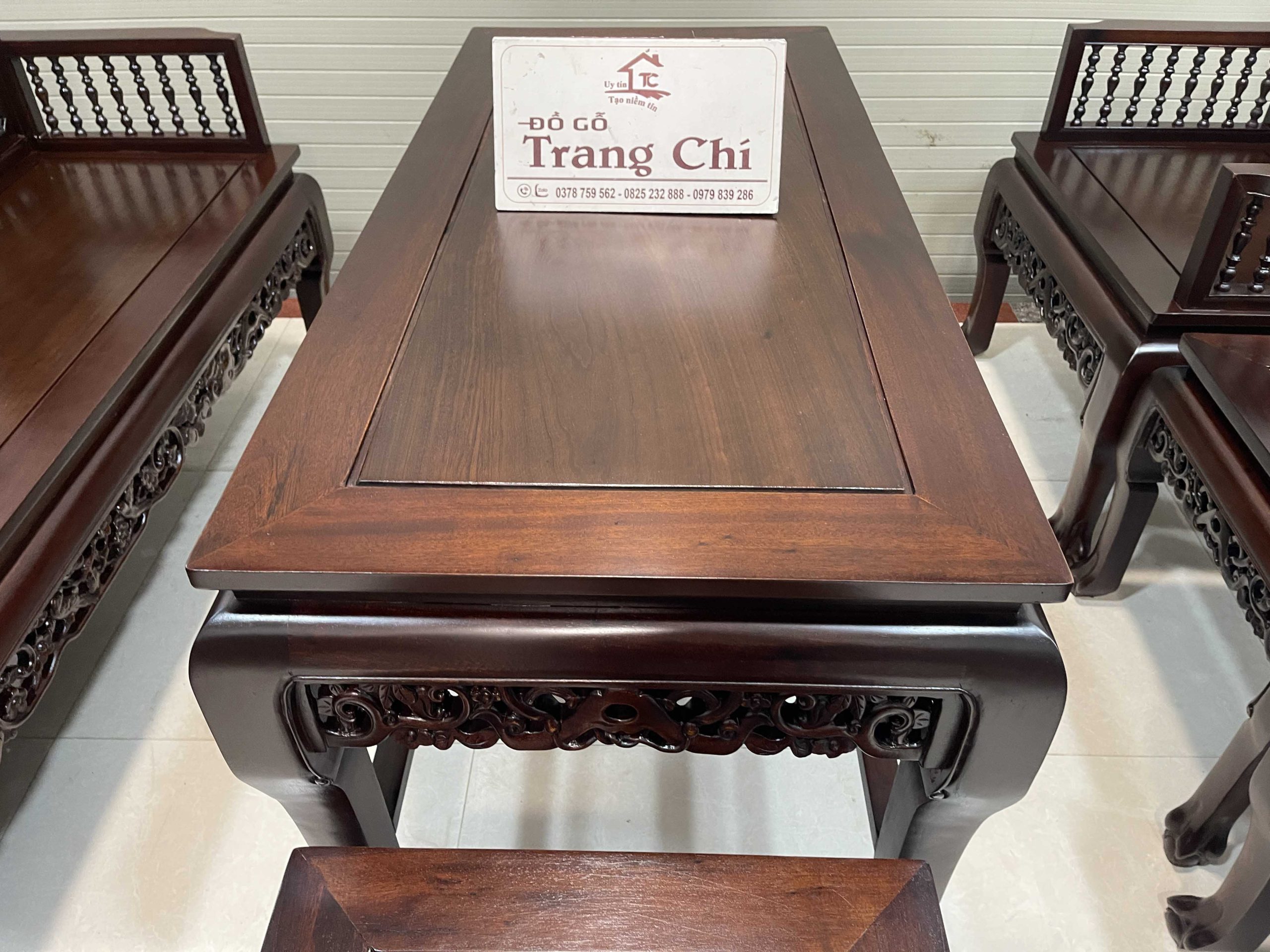 Trường Kỷ Song Tiện 1 Đoản 2 Ghế Đơn 1 Bàn 2 Đôn