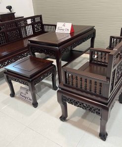 Trường Kỷ Song Tiện 1 Đoản 2 Ghế Đơn 1 Bàn 2 Đôn