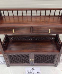 Mẫu Kệ Trà Cao 107 Rộng 100 Sâu 32 Cm Gỗ Gụ