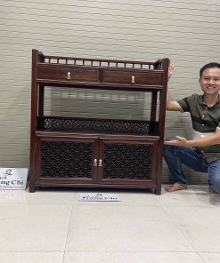 Mẫu Kệ Trà Cao 107 Rộng 100 Sâu 32 Cm Gỗ Gụ