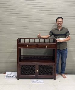 Mẫu Kệ Trà Cao 107 Rộng 100 Sâu 32 Cm Gỗ Gụ