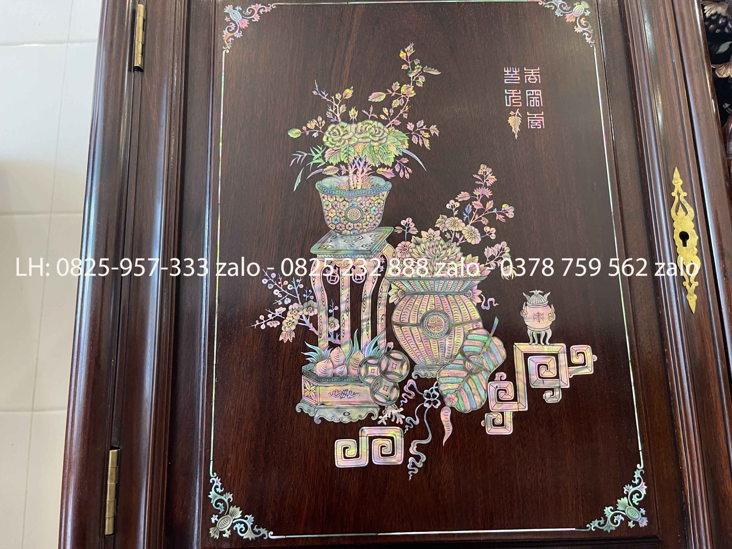 Tủ Chè Gụ Khảm Ốc Đẹp Cảnh Đông Bích (4)