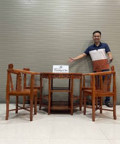 Bộ Bàn Ghế Góc Gỗ Hương Đá