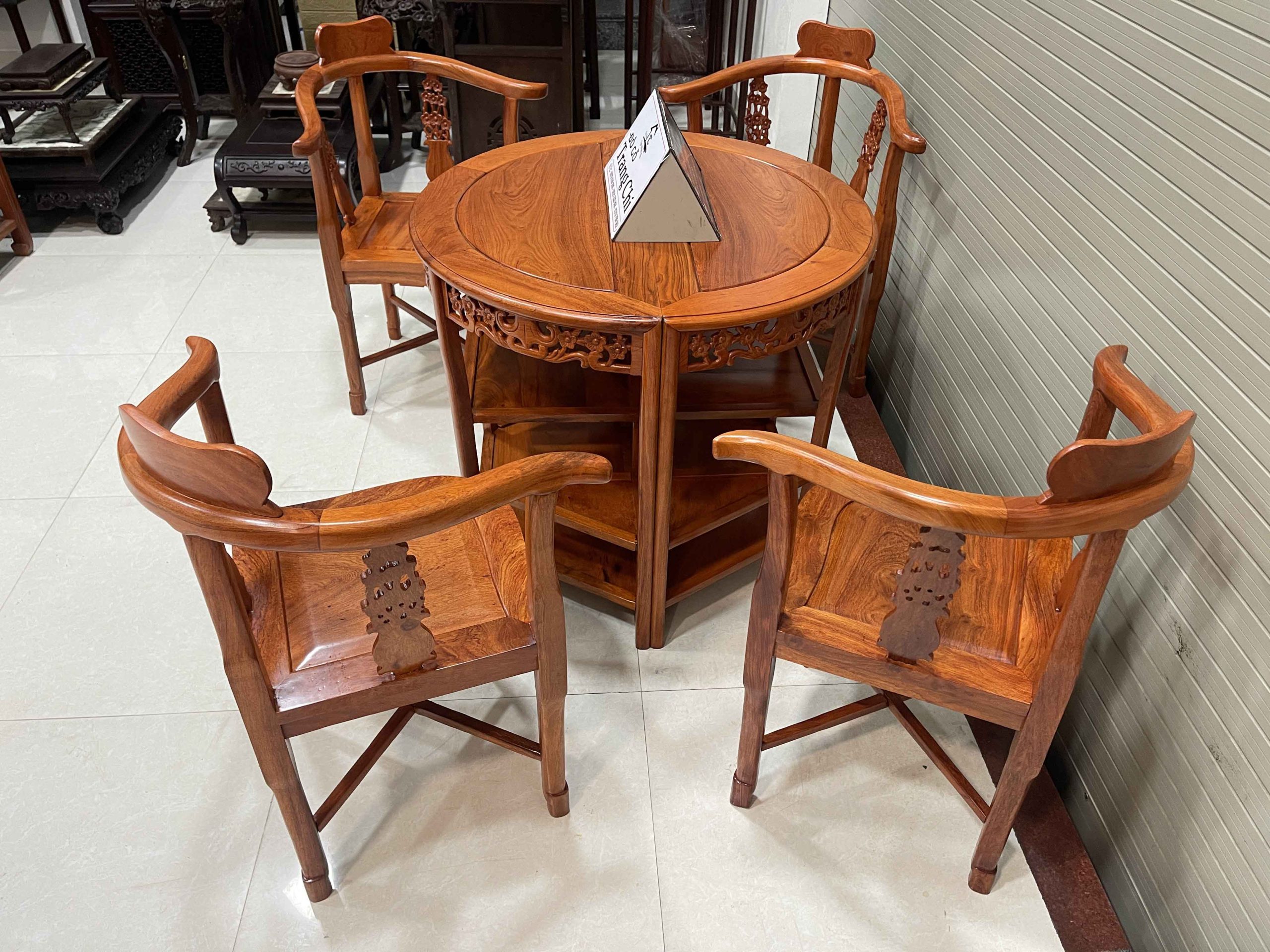 Bộ Bàn Ghế Góc Gỗ Hương Đá