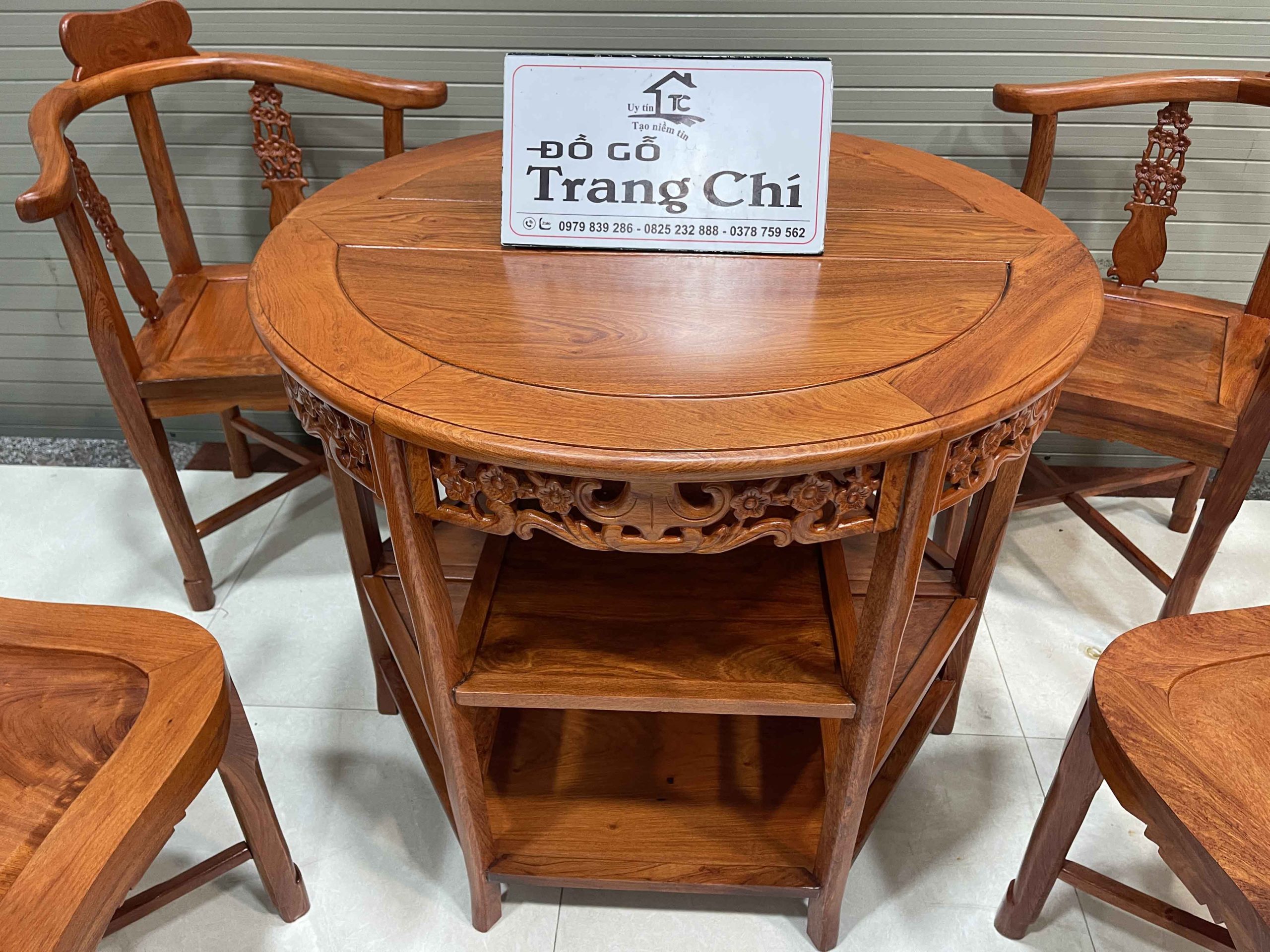 Bộ Bàn Ghế Góc Gỗ Hương Đá