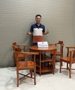 Bộ Bàn Ghế Góc Gỗ Hương Đá