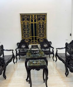 Bộ Bàn Ghế Louis 9 Món Khảm Cẩn Ốc
