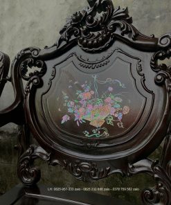 Bộ Bàn Ghế Louis 9 Món Khảm Cẩn Ốc