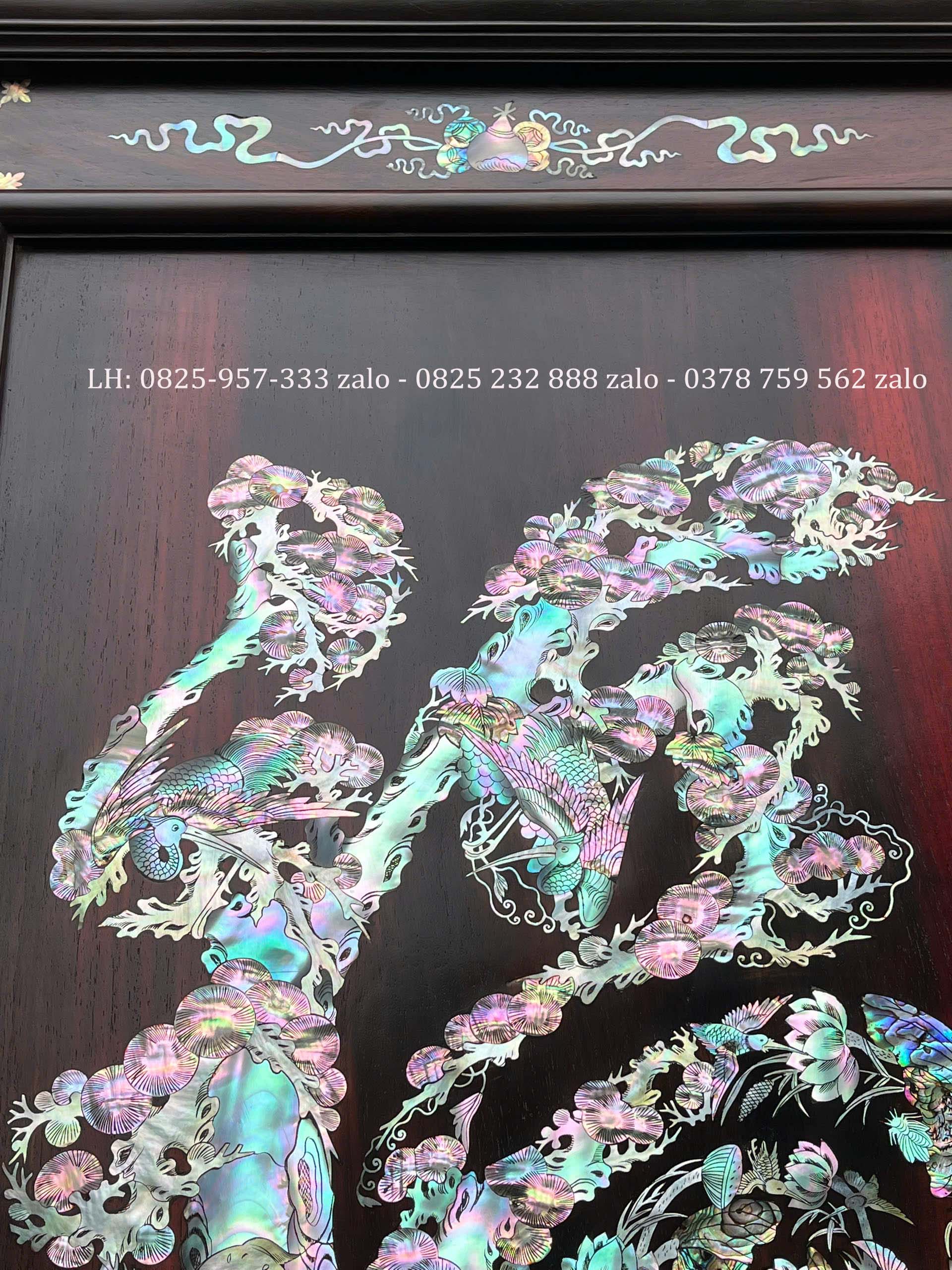 Bức Tranh Khảm Chữ Phúc Gỗ Trắc (5)