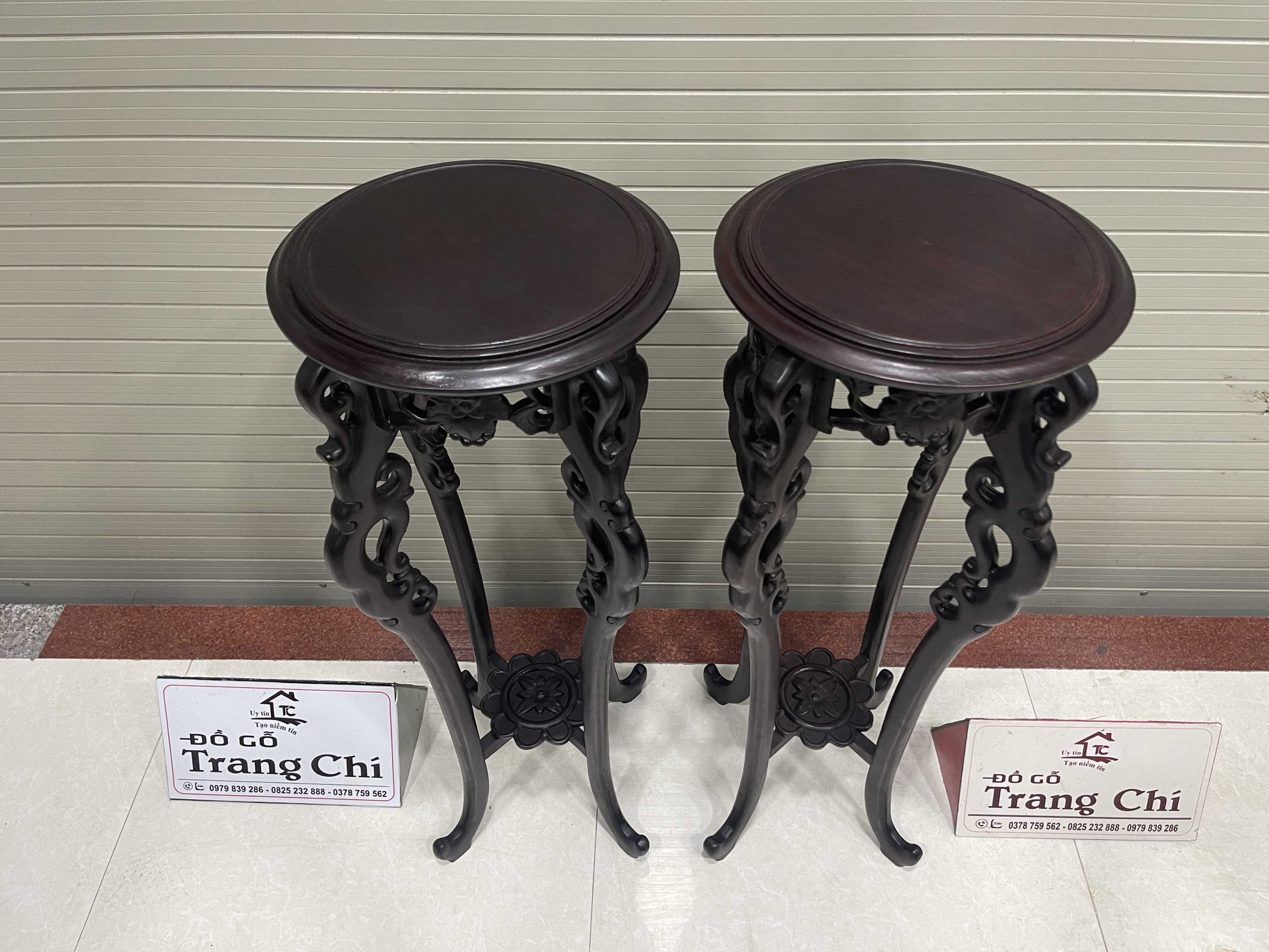 Cặp Đôn Bày Đồ Tròn Dáng Cong (8) Cặp Đôn Bày Đồ Tròn Dáng Cong