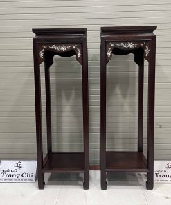 Cặp Đôn Vuông Cao Khảm Cẩn Ốc