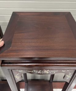 Cặp Đôn Vuông Cao Khảm Cẩn Ốc