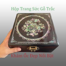 Hộp Trang Sức Gỗ Trắc Khảm Ốc Đẹp
