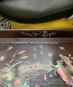 Khay Lan Khảm Cua Gỗ Trắc