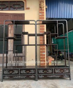 Mẫu Kệ Bày Đồ Gỗ Gụ Khảm Cẩn Ốc