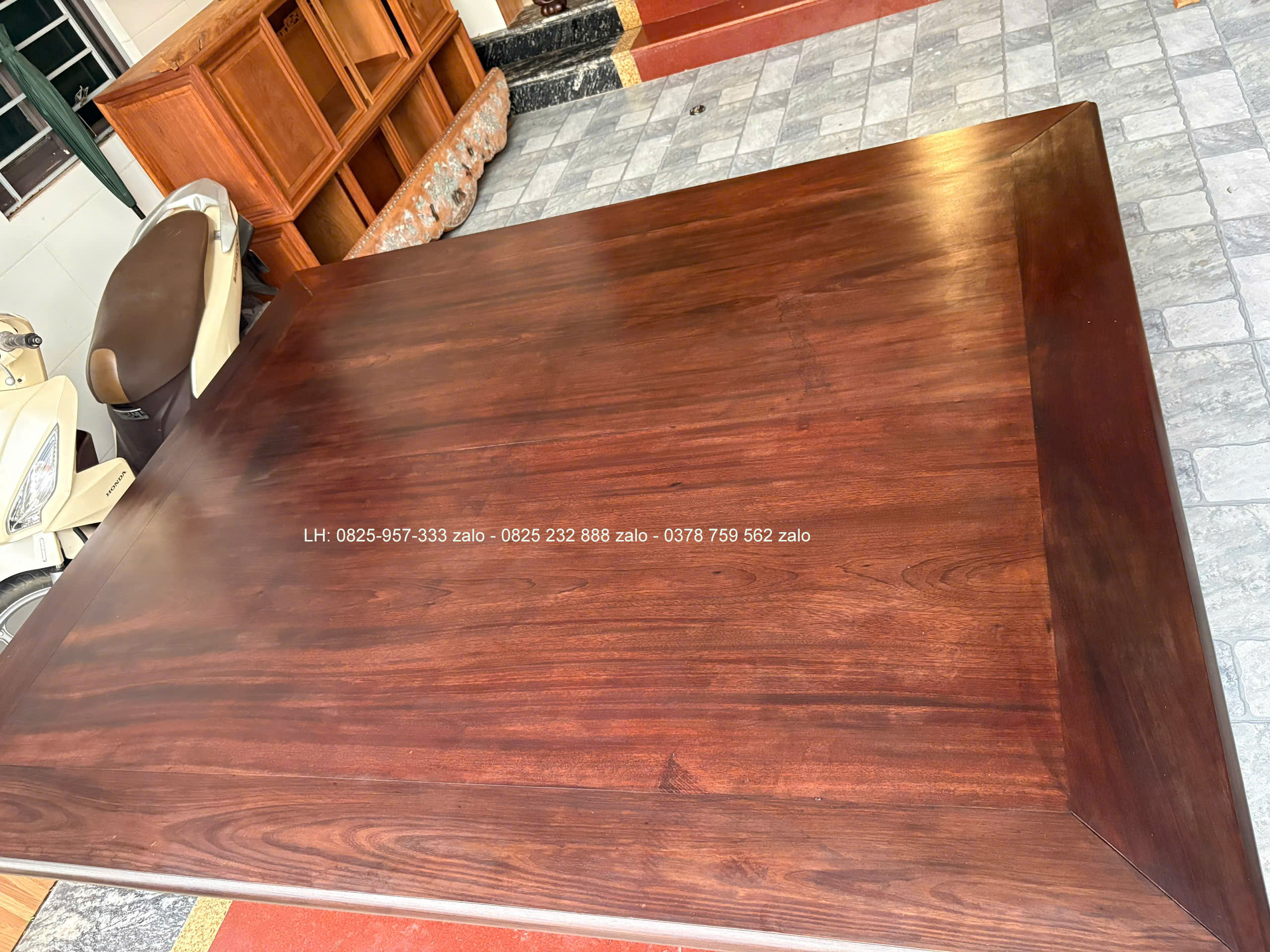 Sập Ngũ Phúc Chân Hươu 220 x 180 Cm Gỗ Gụ