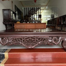 Sập Ngũ Phúc Chân Hươu 220 x 180 Cm Gỗ Gụ